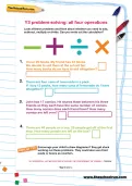 Y3 problem-solving: all four operations worksheet