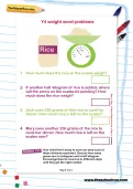 Y4 weight word problems worksheet