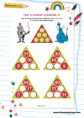 Year 2 number pyramids: 5