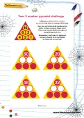 Year 3 number pyramid challenge