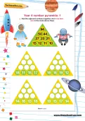 Year 4 number pyramids: 1