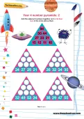Year 4 number pyramids: 2