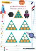 Year 4 number pyramids: 5