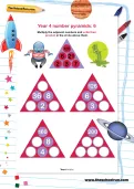 Year 4 number pyramids: 6