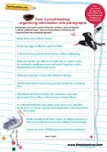 Year 4 proofreading: organising information into paragraphs