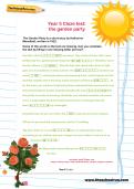Year 5 Cloze test: the garden party