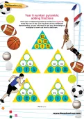 Year 6 number pyramids: adding fractions