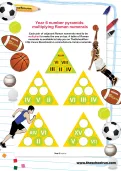 Year 6 number pyramids: multiplying Roman numerals