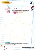 Handwriting: Zig-zag monster patterns practice