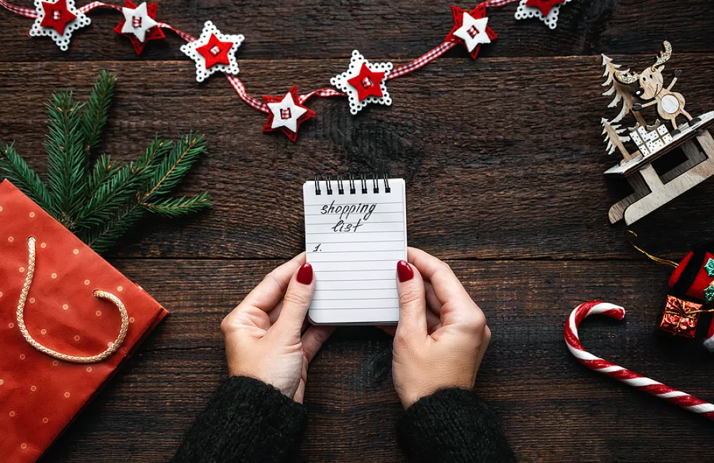 Christmas shopping list
