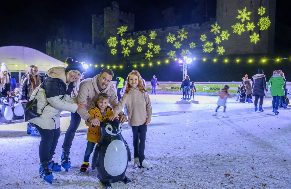 Skating on the ice rink ©️Warwick Castle Skating on the ice rink ©️Warwick Castle