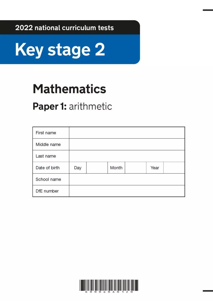 KS2 SATs Maths 2022