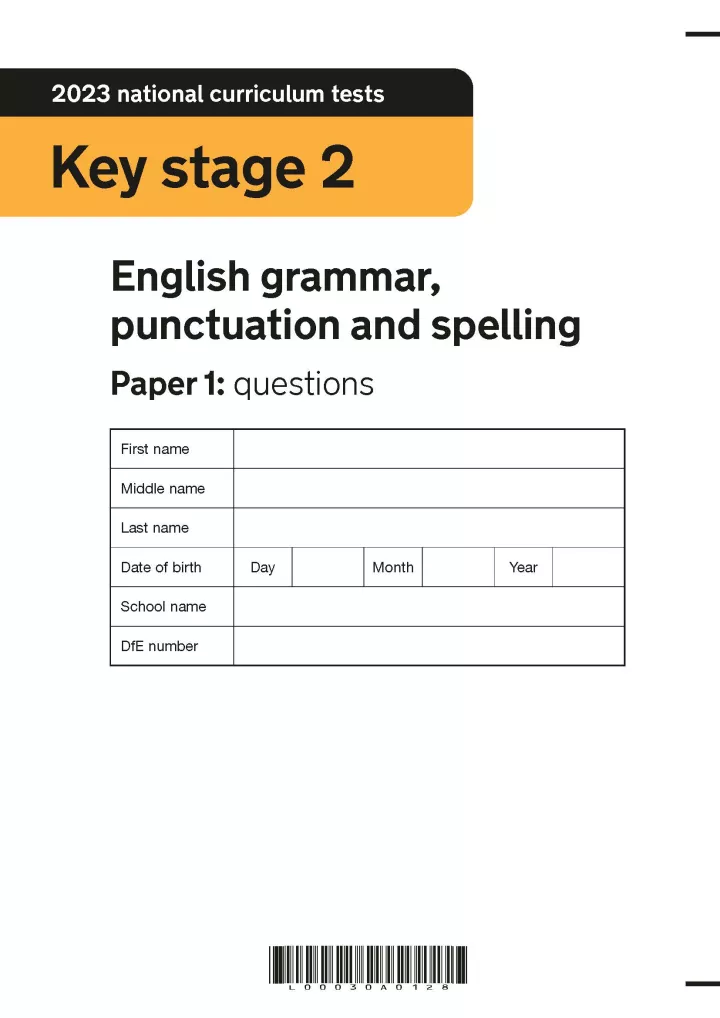 KS2 English SATs 2023