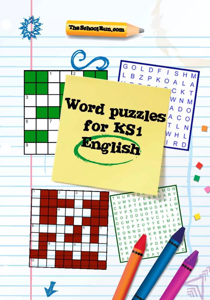 Word puzzles for Key Stage 1 English