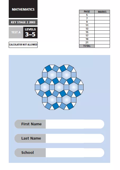 KS2 SATs maths 2003