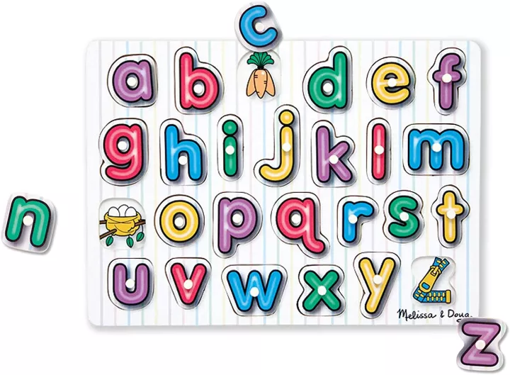Melissa & Doug See-Inside Alphabet Wooden Peg Puzzle