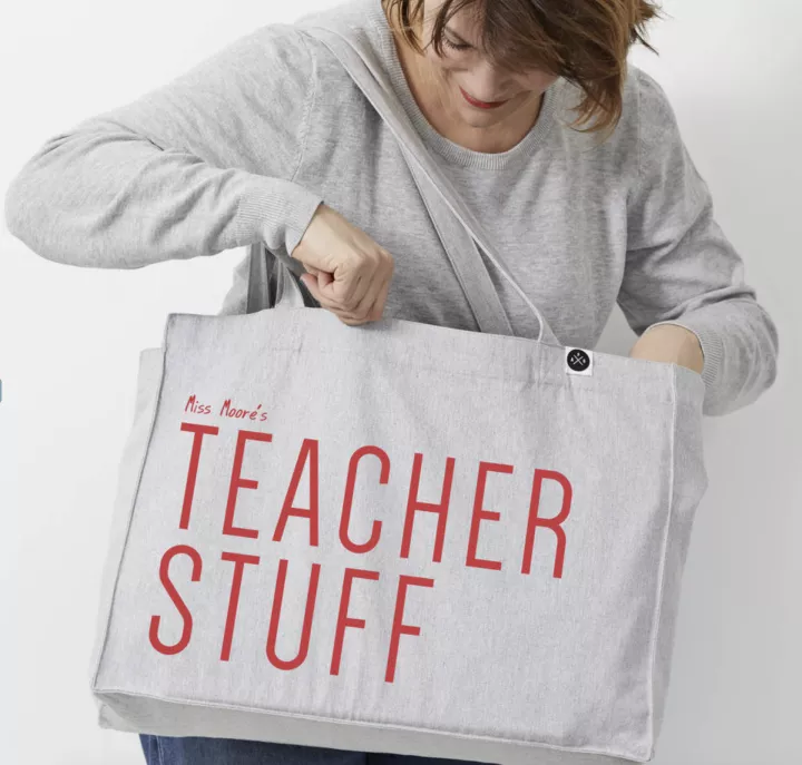 Personalised 'Teacher Stuff' Tote Bag Notonthehighstreet.com