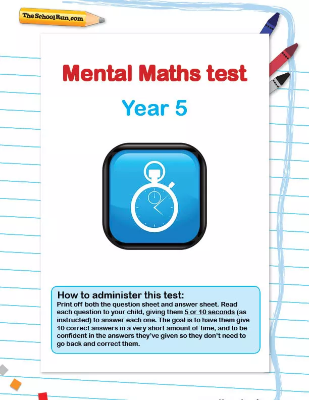 Year 5 Mental Maths test