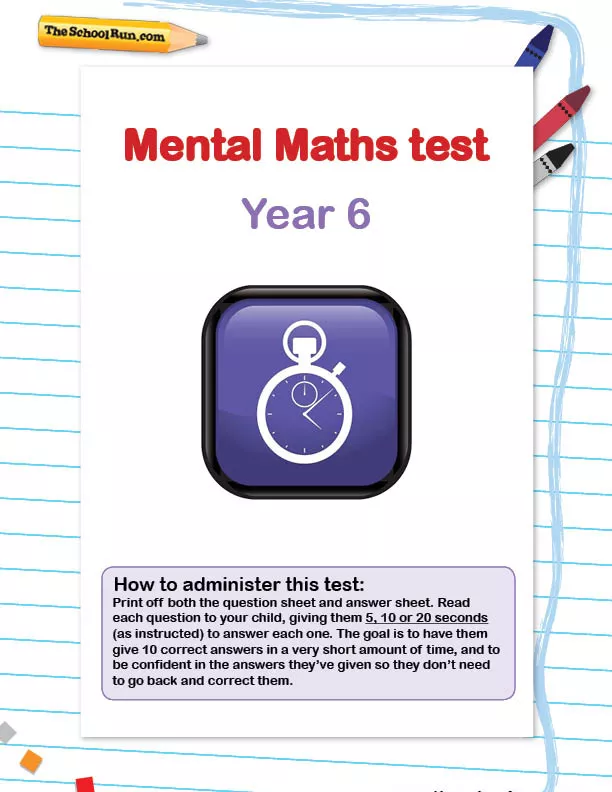 Year 6 Mental Maths test