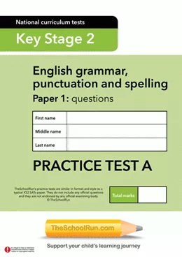 Five practice grammar, punctuation and spelling test papers 