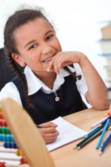 Girl with abacus