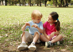 Children playing in park