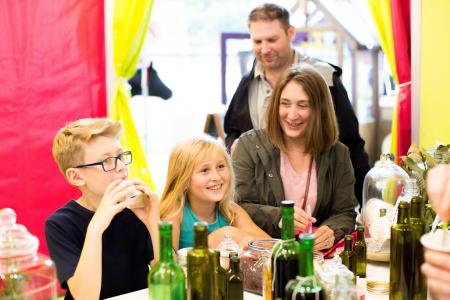 Family enjoying a workshop at We the Curious museum in Bristol 