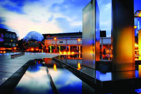 Outside shot of the museum in Bristol and the planetarium 