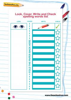 SPELL CAT Educational LOOK COVER WRITE SPELLING Game Teaching LITERACY Resource 