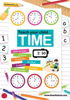 Telling Time Charts For Kids