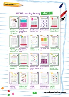 year 1 homework sheets