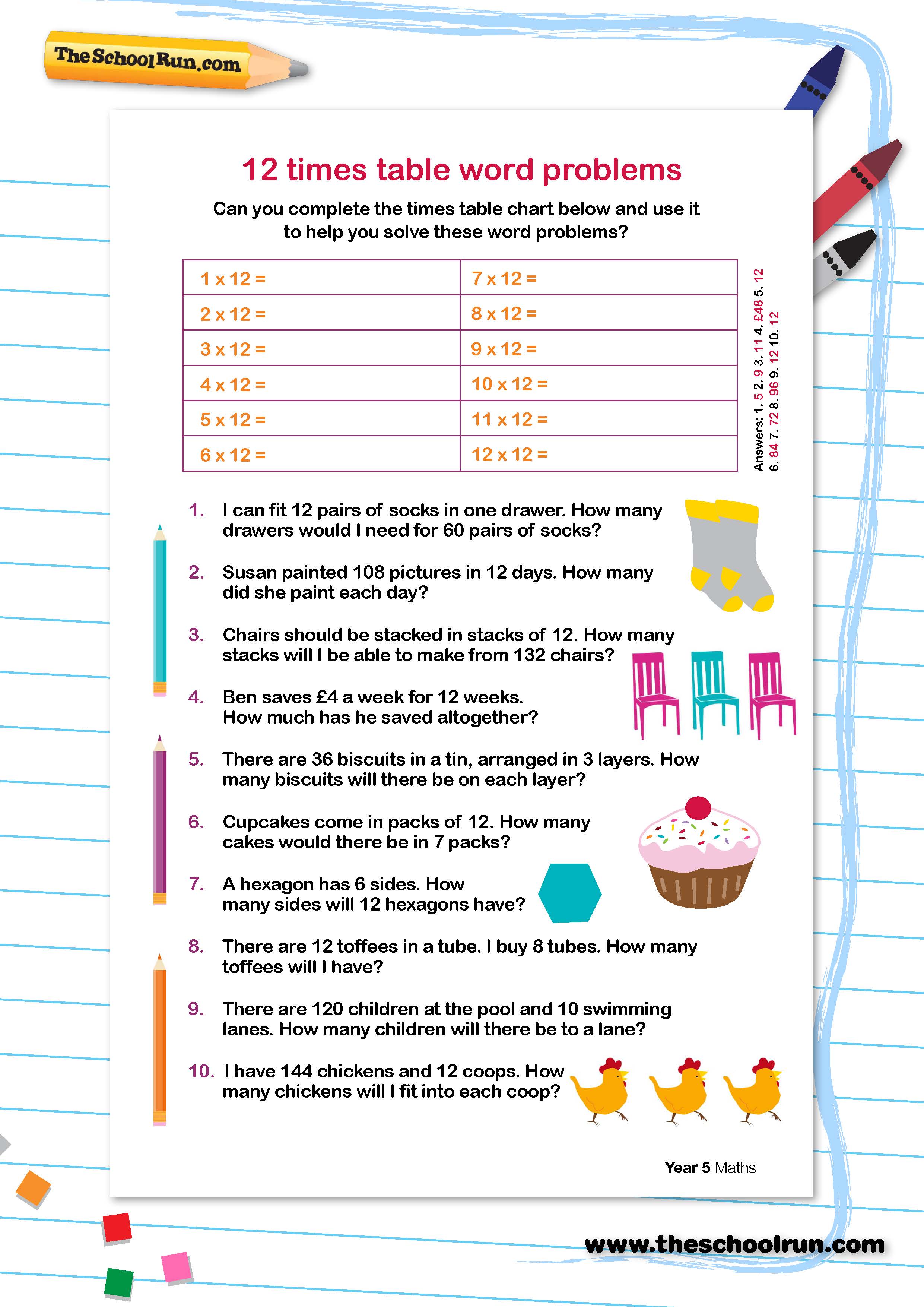 12 Times Table Word Problems TheSchoolRun 12-times-table-word-problems-theschoolrun